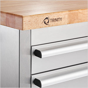 Trinity 48 in. Stainless Steel Rolling Workbench