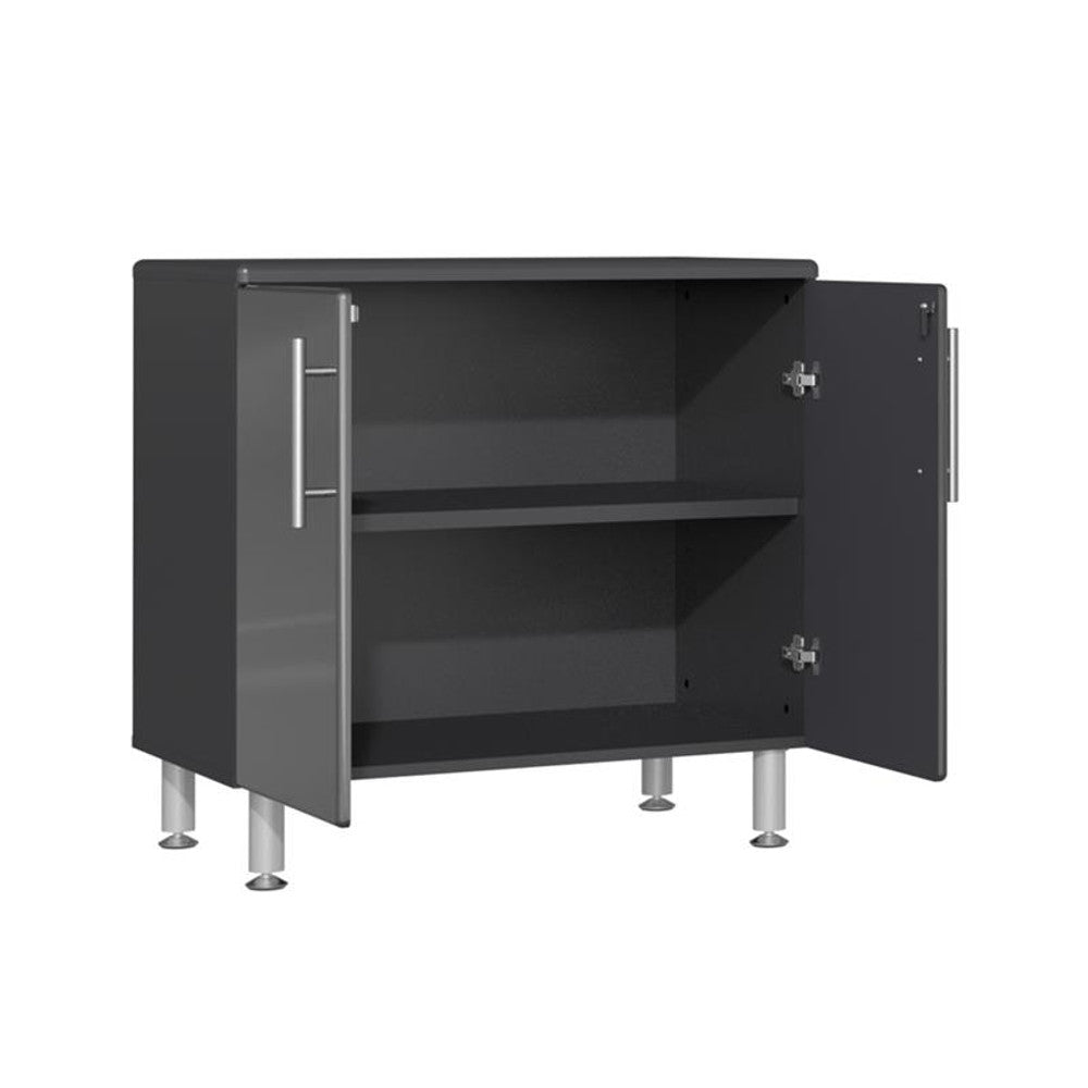 Ulti-MATE Garage 2.0 Series Grey Metallic 3-Piece Workstation Kit with Bamboo Top