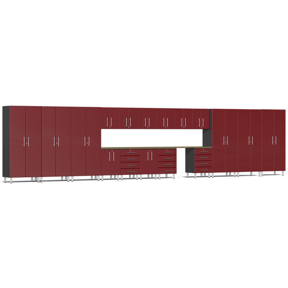 ULTI-MATE GARAGE 2.0 SERIES RED METALLIC 19-PIECE SUPER-SET